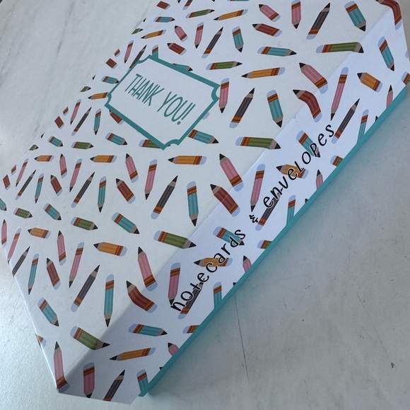 20 Colorful colored Pencil Thank You Card Set w/envelopes✏️FUN 4 teachers&more! - Picture 5 of 7